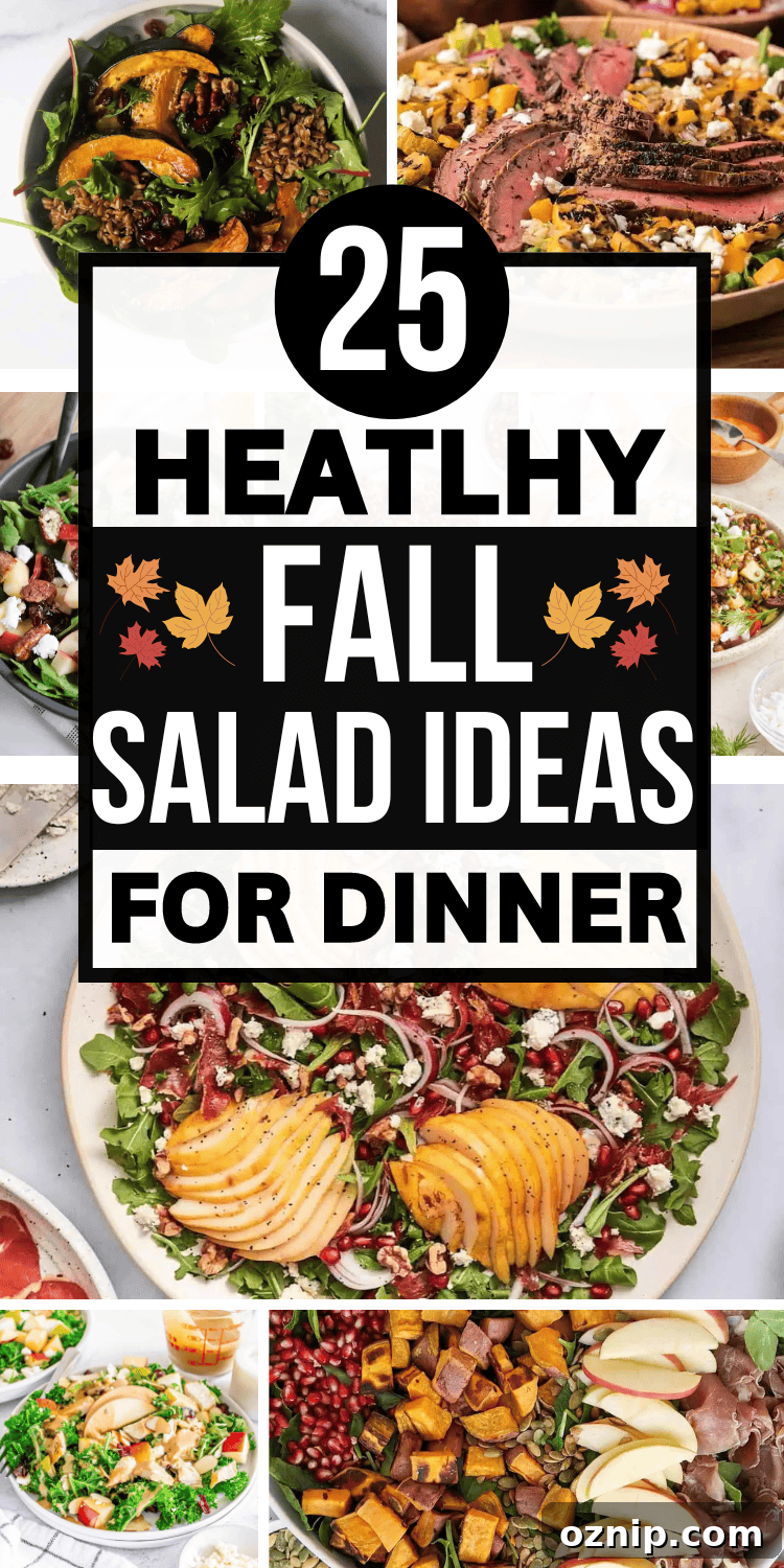 Autumn salad collage
