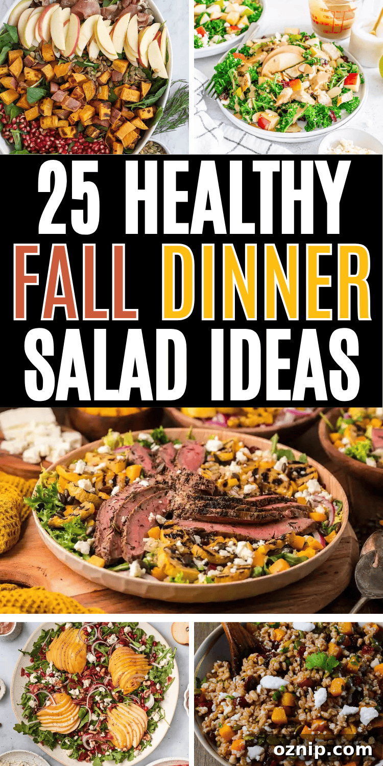 Autumn salad collage