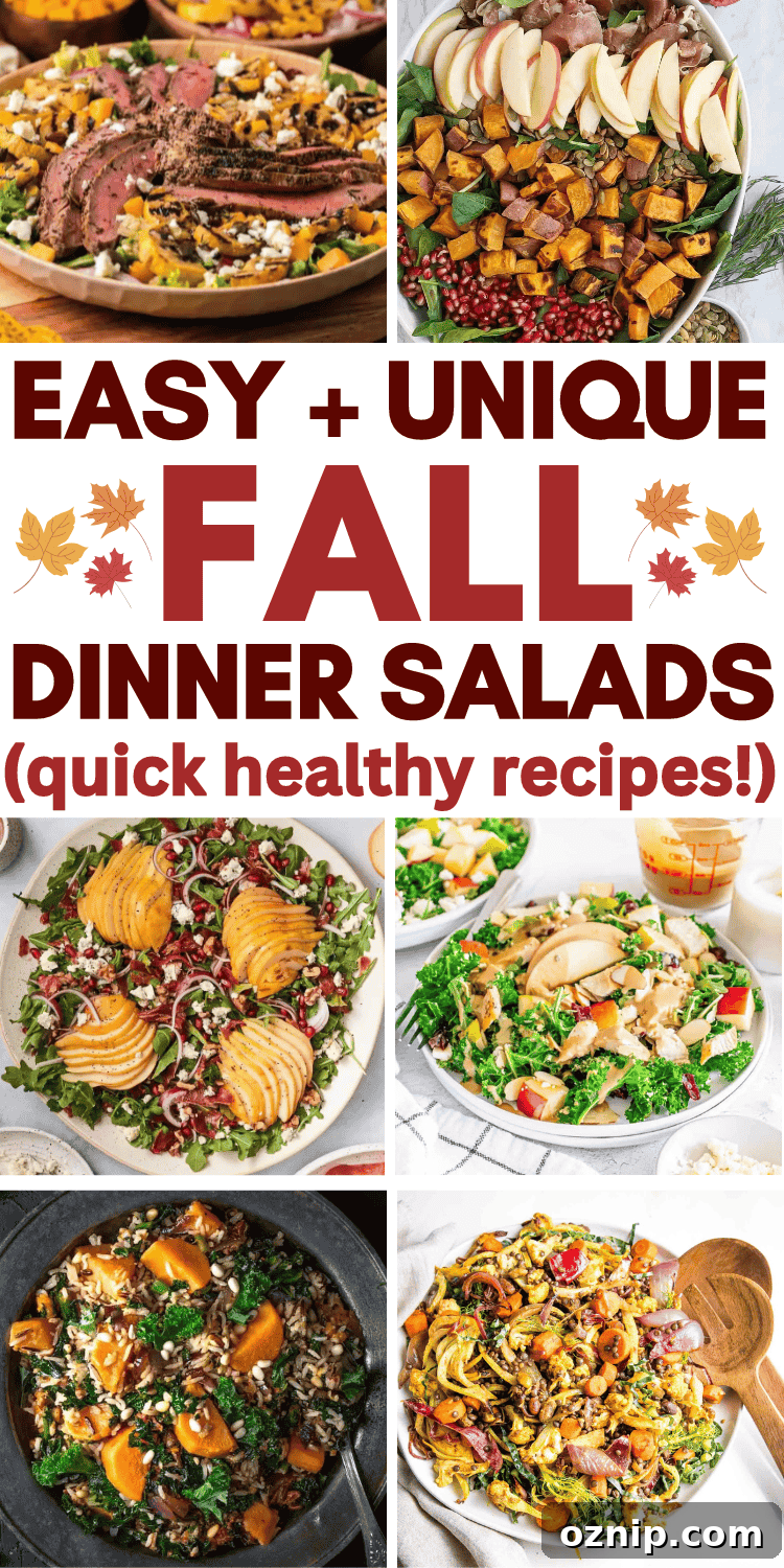 Autumn salad collage