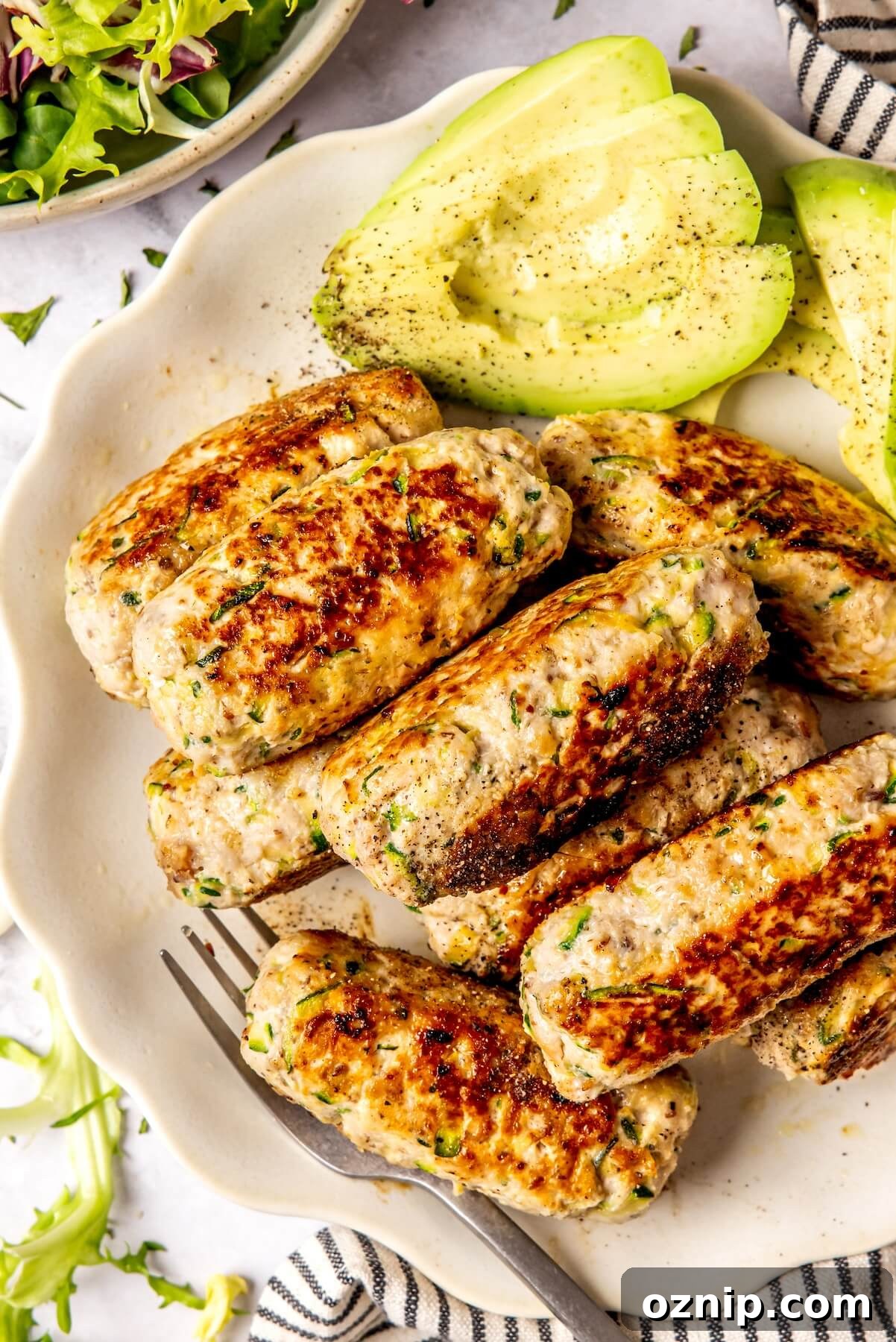 Veggie Maple Turkey Breakfast Sausages - Olivia Adriance