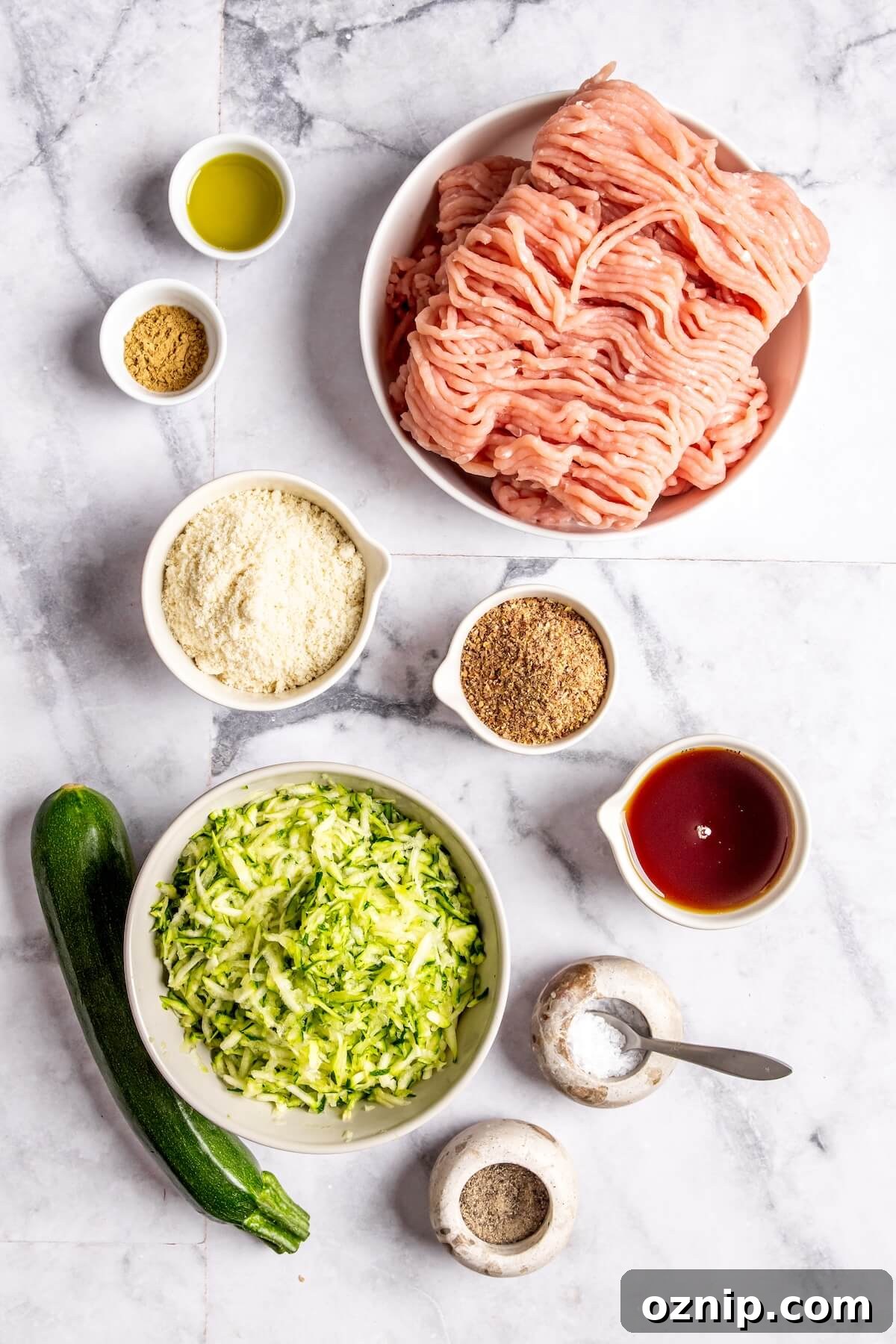 Ingredients for Veggie Maple Turkey Breakfast Sausages - Olivia Adriance