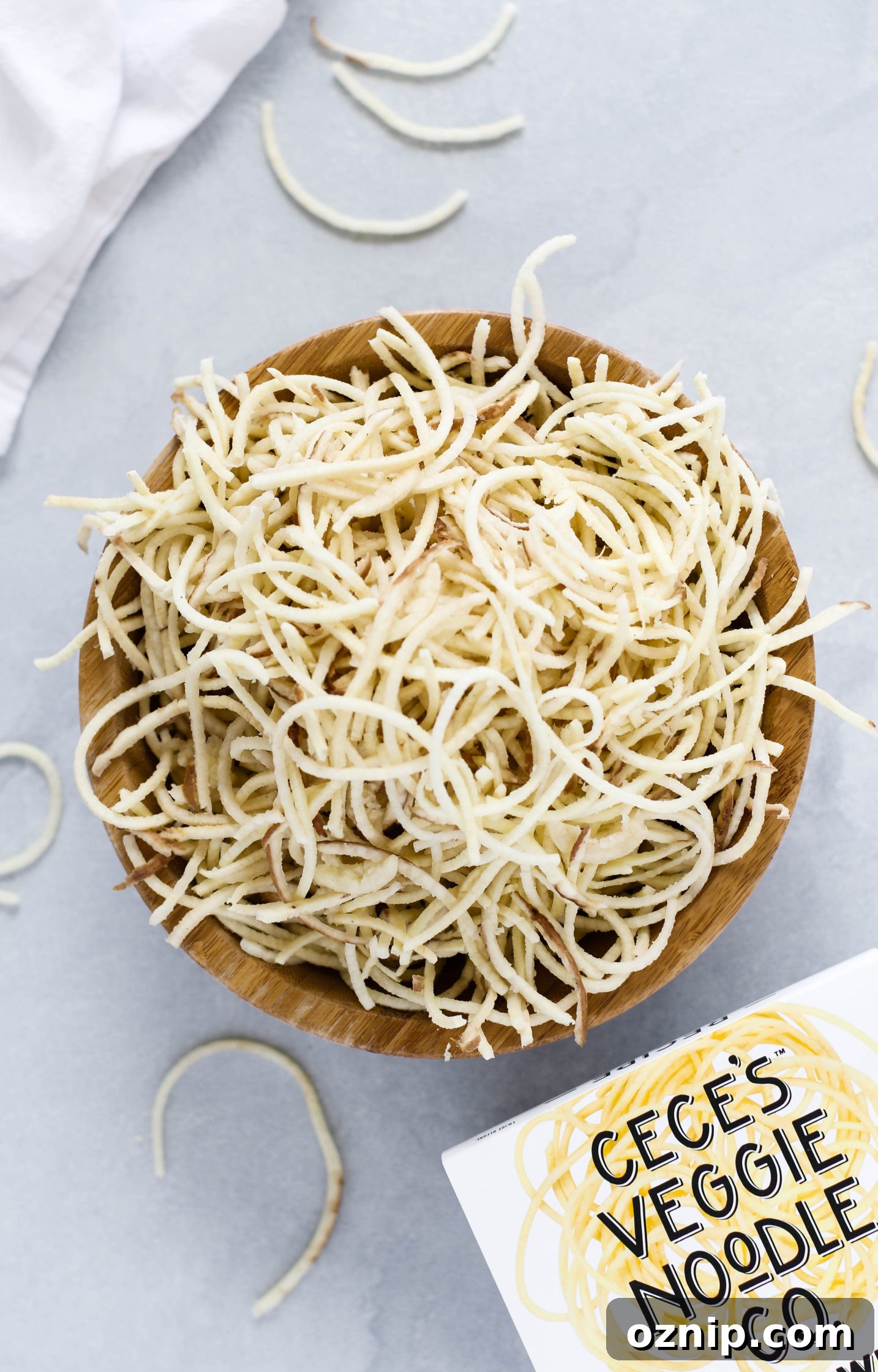 Chickpea & Hemp Heart Bolognese with White Sweet Potato Spirals