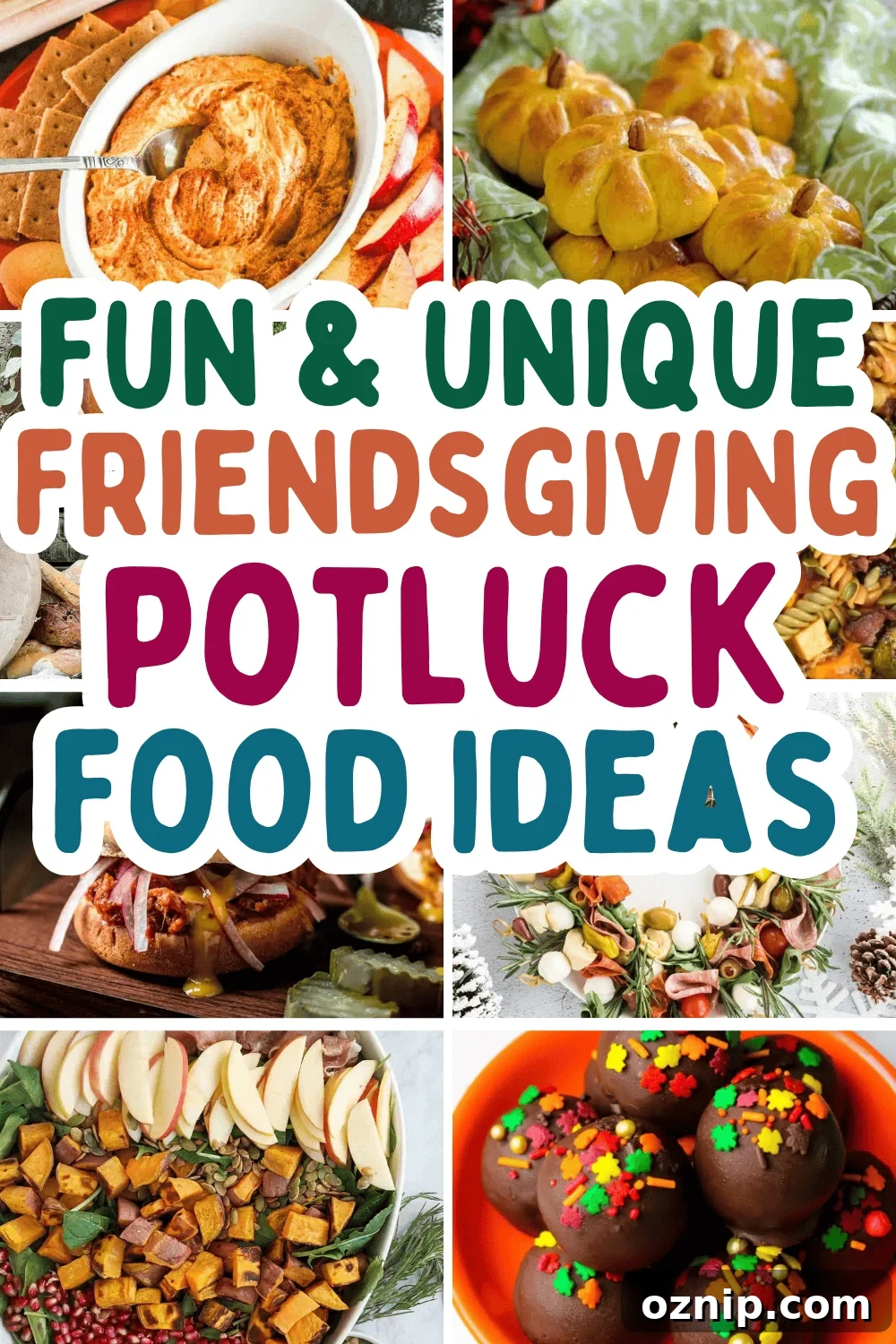 Friendsgiving potluck spread