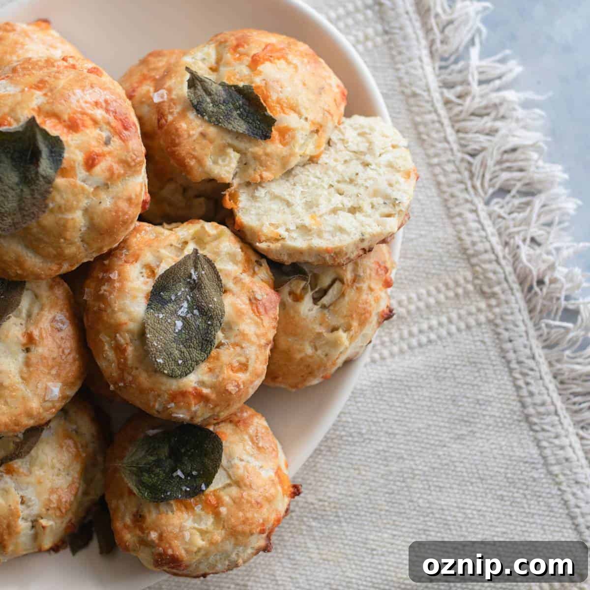 Apple Cheddar Scones with Sage
