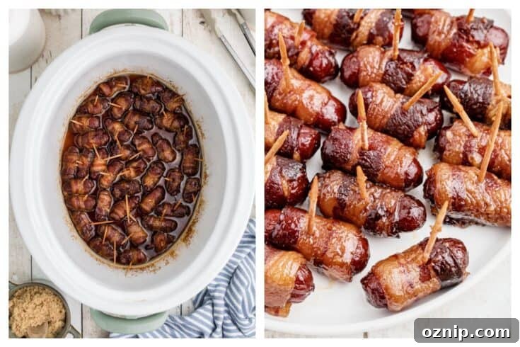 Crockpot Bacon Wrapped Little Smokies