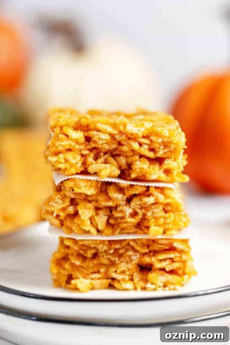 Pumpkin Rice Krispie Treats