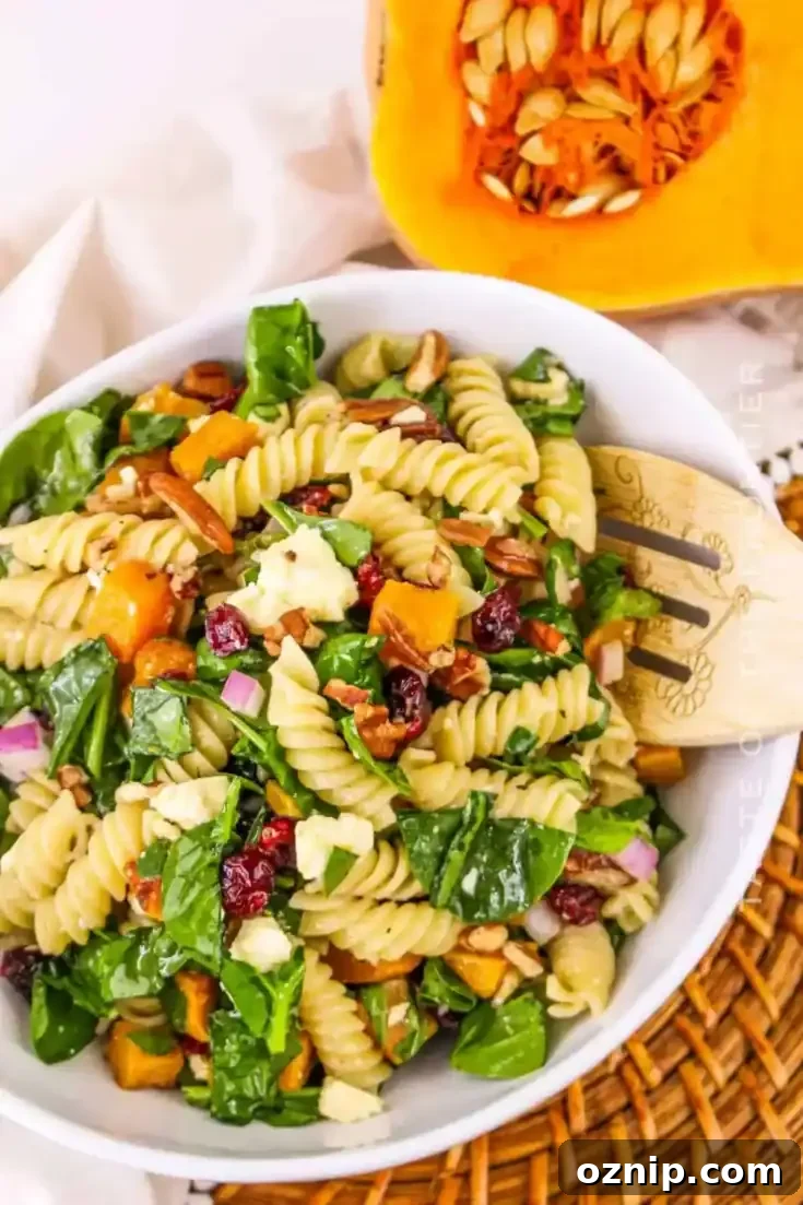 Butternut Squash & Cranberry Pasta Salad