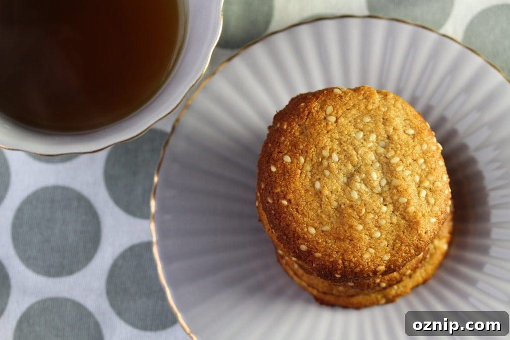 Paleo ginger and sesame cookies