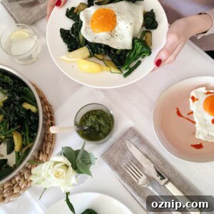 Sautéed greens with fried egg